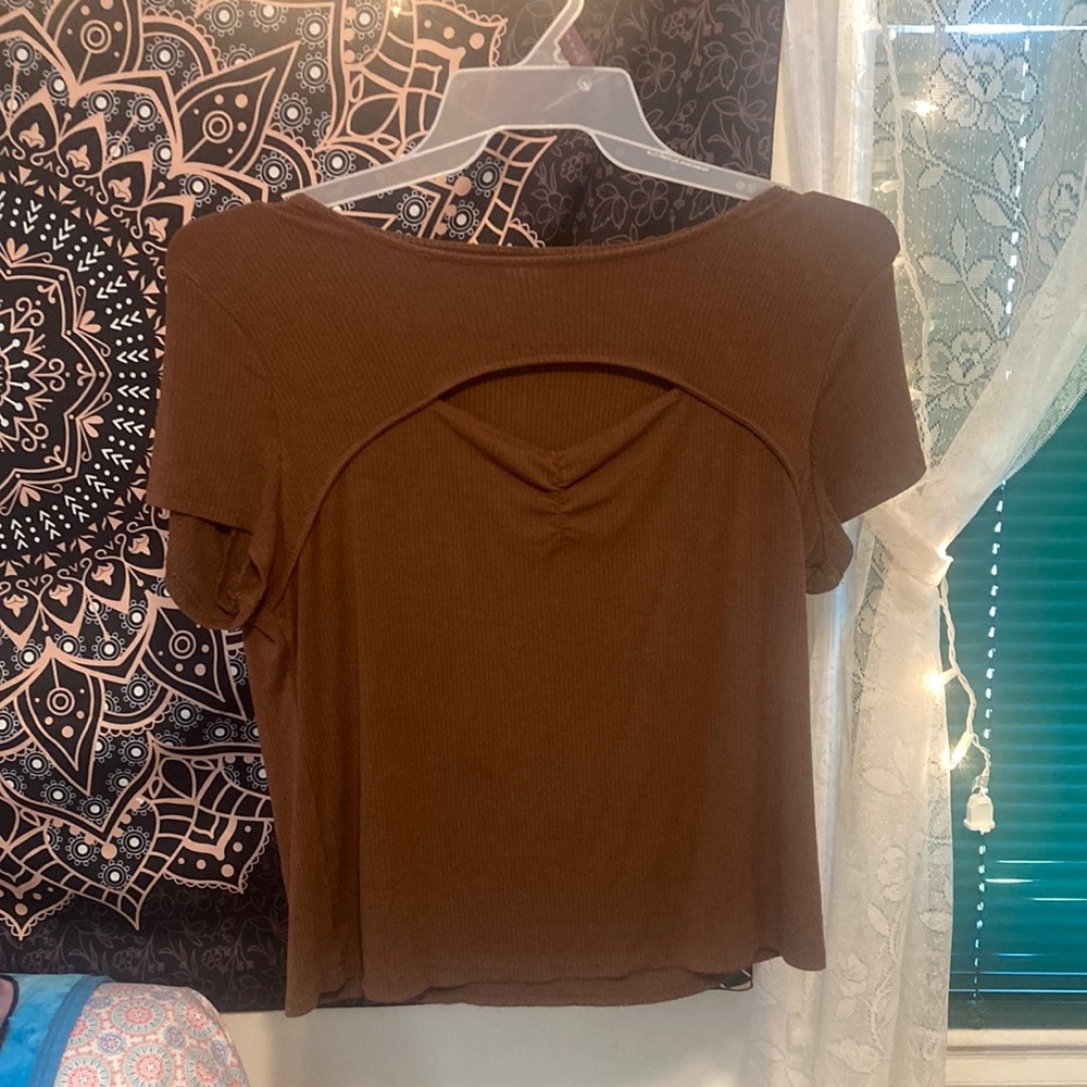 Brown fitted short sleeve!❤️